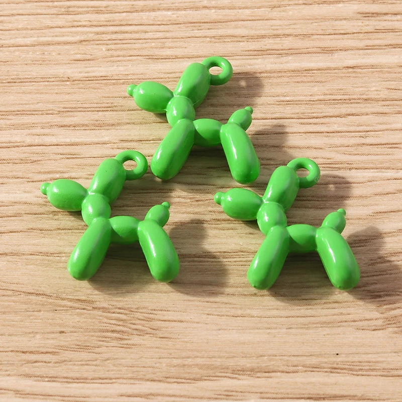 Tusember 10 Stück Cartoon-Anhänger in Bonbonfarben, Tier-Hunde-Charms für die Schmuckherstellung, Ohrringe, Halskette, DIY, Schlüsselanhänger, Bastelbedarf – Detail 14
