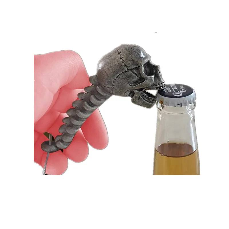 

1pcs Creative Skull Head Shaped Bottle Can Opener Stainless Steel Alloy Bottle Opener Homes Restaurants Bars Accessories