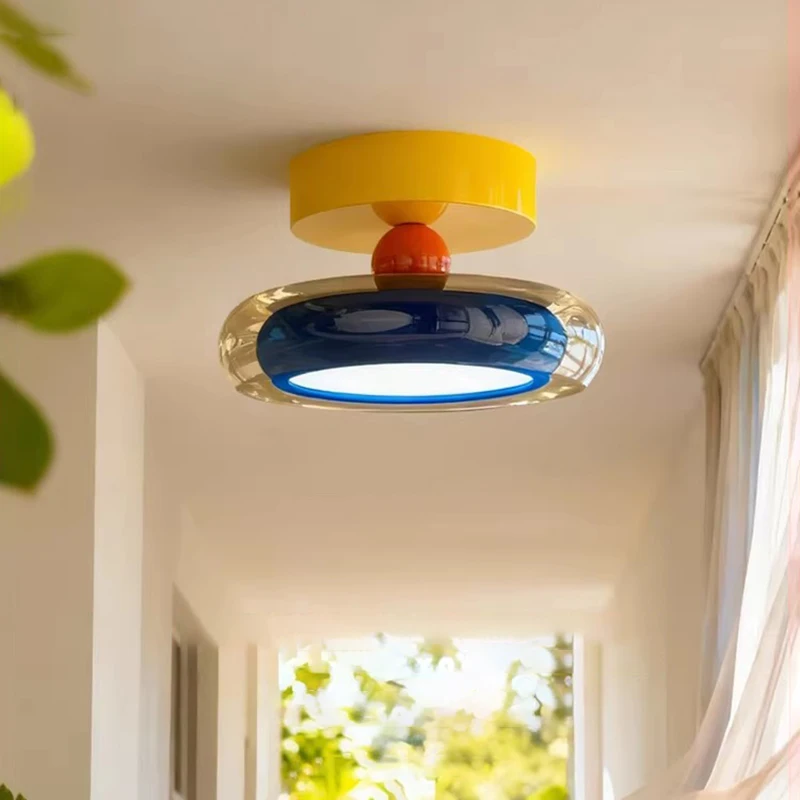 

Memphis Dopamine Ceiling Lamps Multi-Colored Glass Ceiling Light Corridor Lamp Bedroom Balcony Children's Room Ceiling Lights