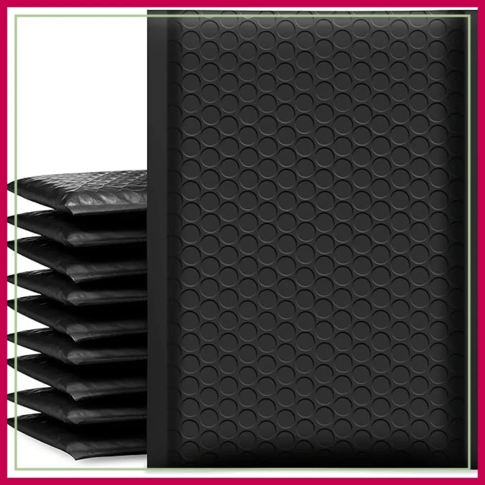 

50 Pack 5x8.6" Padded Bubble Mailers, Self-Seal Envelopes, Black