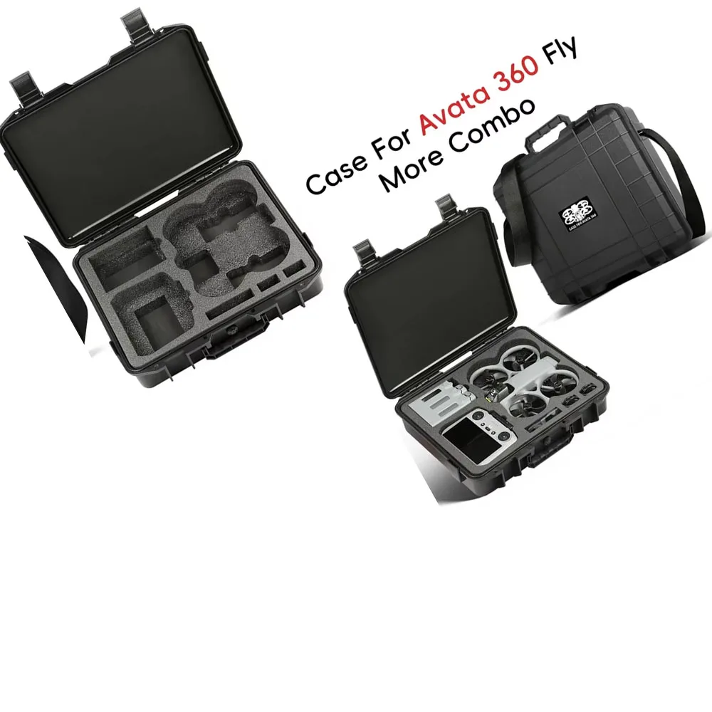 

Portable Explosion-Proof Storage Box for DJI Avata 360 Fly More Combo Hard-Shell Storage Case with Shoulder Strap Black