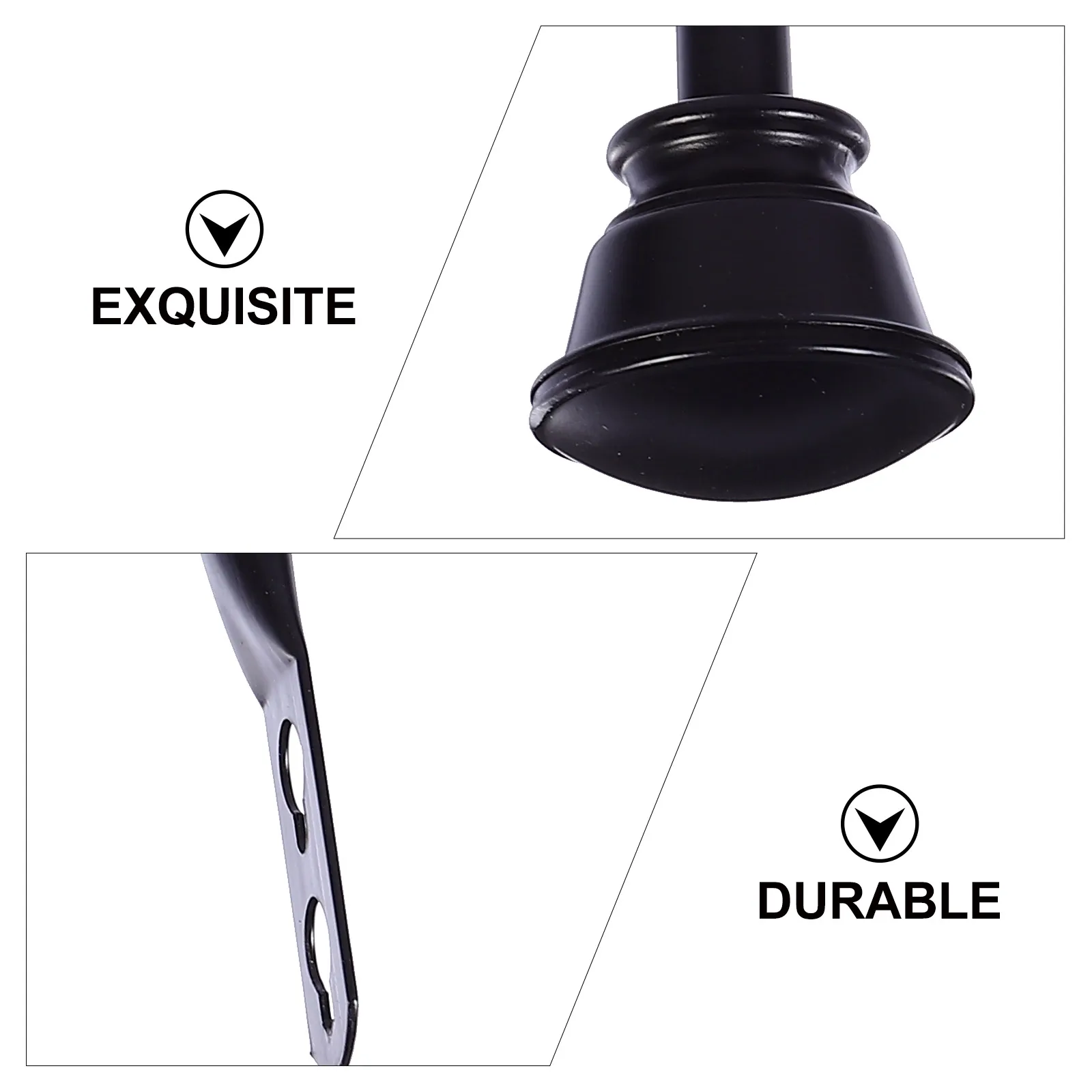 

2Pcs Iron Curtain Hooks Wall Mounted U Shape Holdbacks for Drapes Curtains Home Office Decorative Hanging Solution