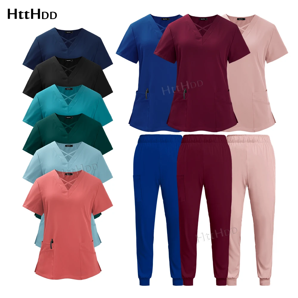 

Wholesale Scrubs Women Nurse Accessories Dental Clinic Operating Room Surgical Gown Veterinary Uniform Medical Nursing Spa Scrub