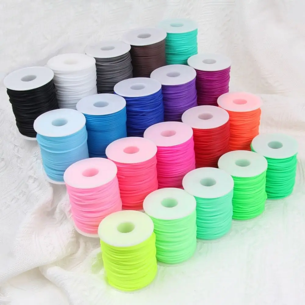Round Shape Hollow Rubber Tubing Colorful Design Transparent Hose Stretch Stitch Cord Resistance Material 2mm Diameter