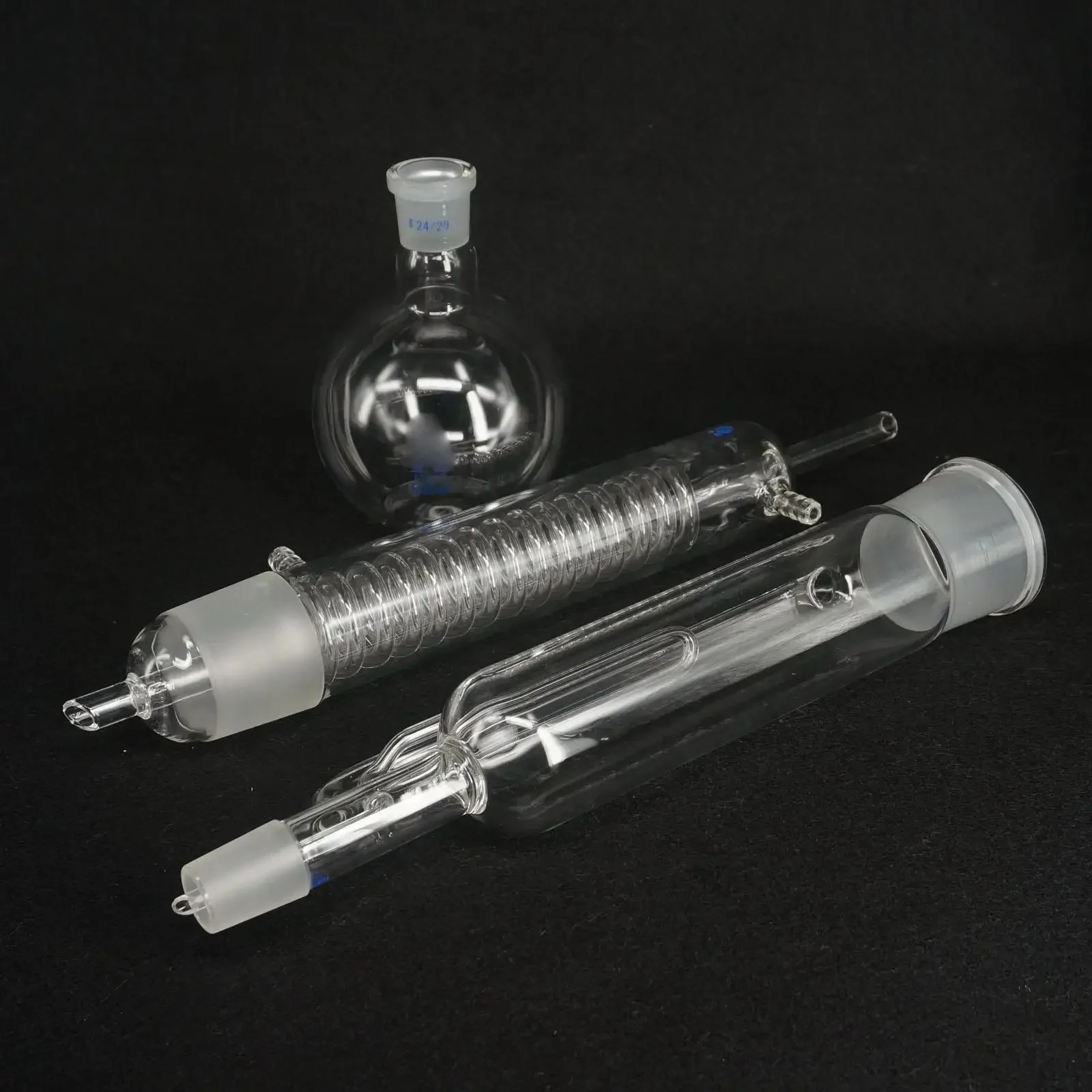 500ml Capacity Borosilicate Glass Upper 50mm Lower 24mm Extraction Apparatus Soxhlet with Coil Condenser Lab Glassware