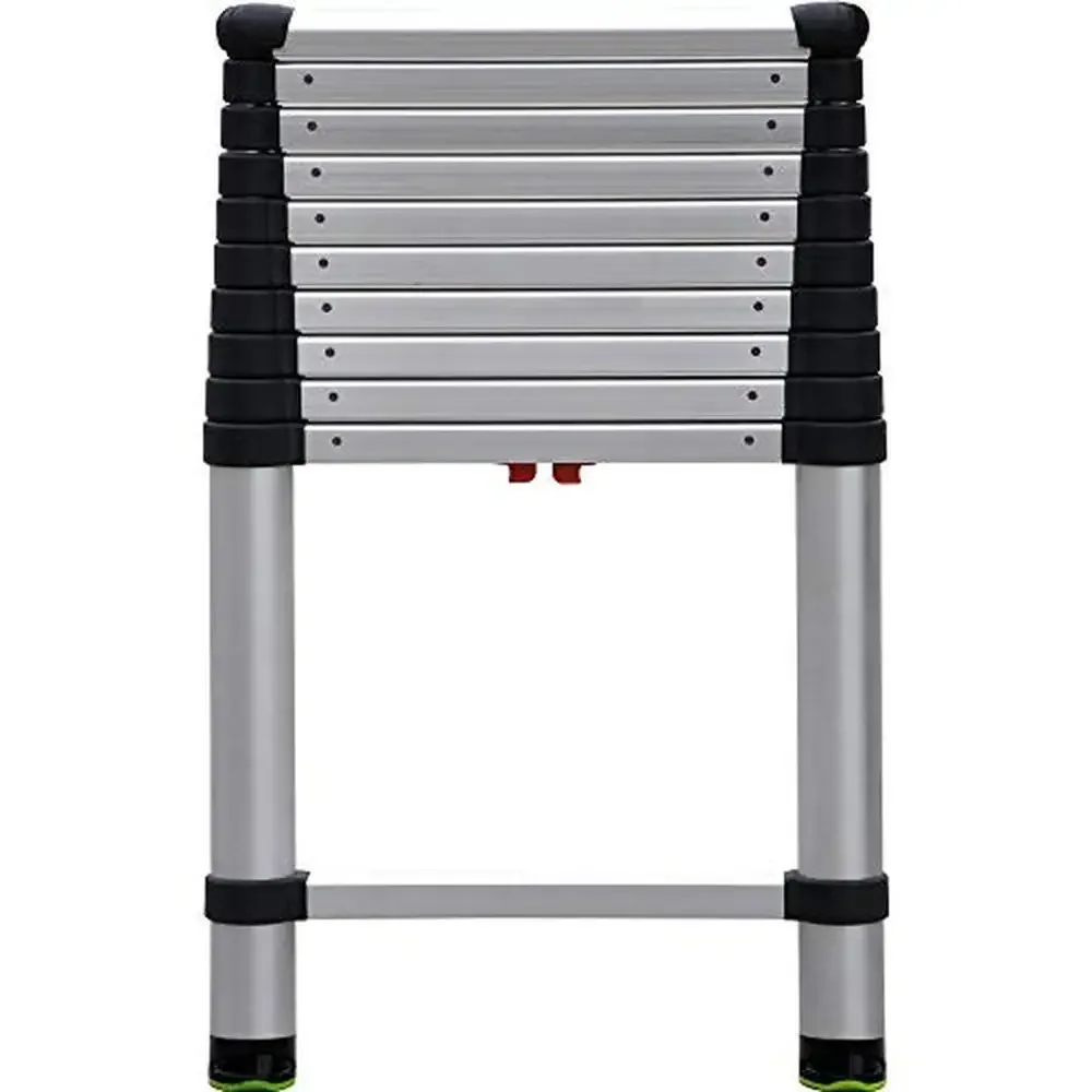 Automatic Telescoping Ladder 16ft Reach 250lb Capacity Anti-Slip Feet Aluminum Material