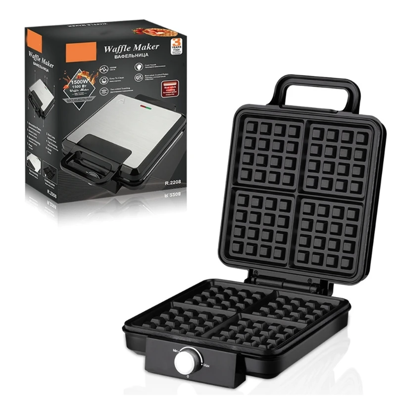 

96GF Electric Sandwich Maker, Pikelet Iron Set, with Removable None Plates, Symptom Lights & Cool Reached Handle, 1500W,