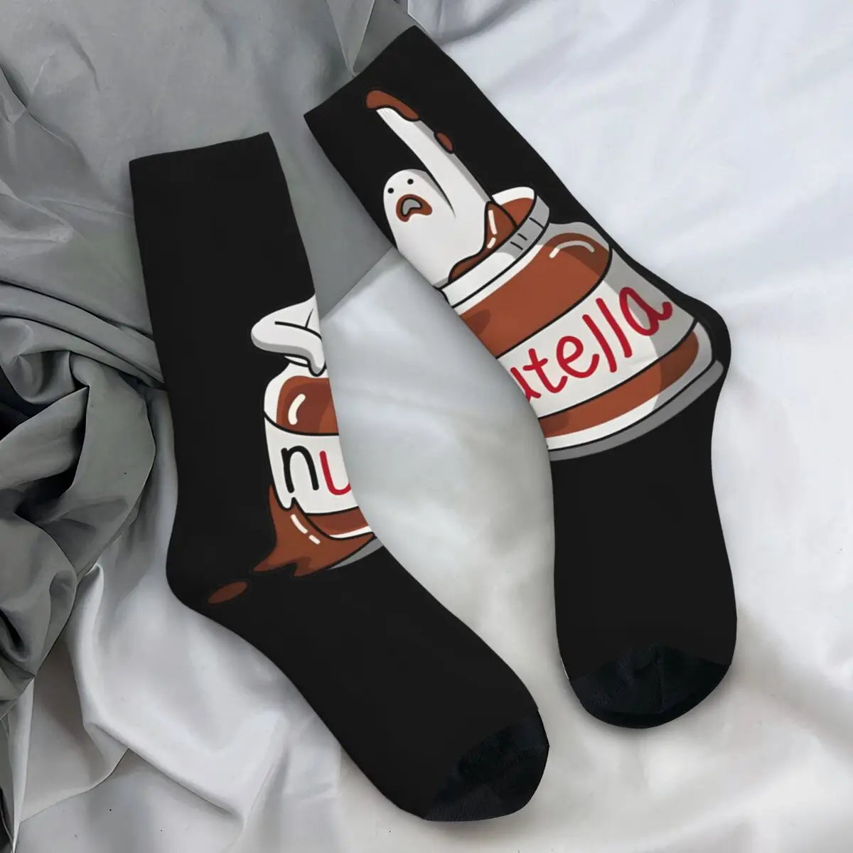 

Носки для взрослых и мужчин, чулки Nutella, зимние мягкие дышащие носки Kawaii, спортивные носки на заказ, спортивные носки против пота на открытом воздухе