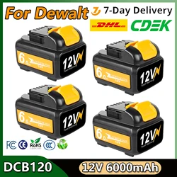 For Dewalt DCB120 Battery 12V 6.0Ah Rechargeable Battery DCB127 DCB121 DCB119 DCR020-GB DCF815D2 Power Tool Replacement Battery