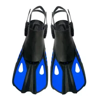 Aletas de snorkel, aletas de natación, zapatos cortos de rana para buceo, telas de pato, tamaño de viaje de silicona ajustable, tacón abierto, adultos, hombres, mujeres, jóvenes y niños