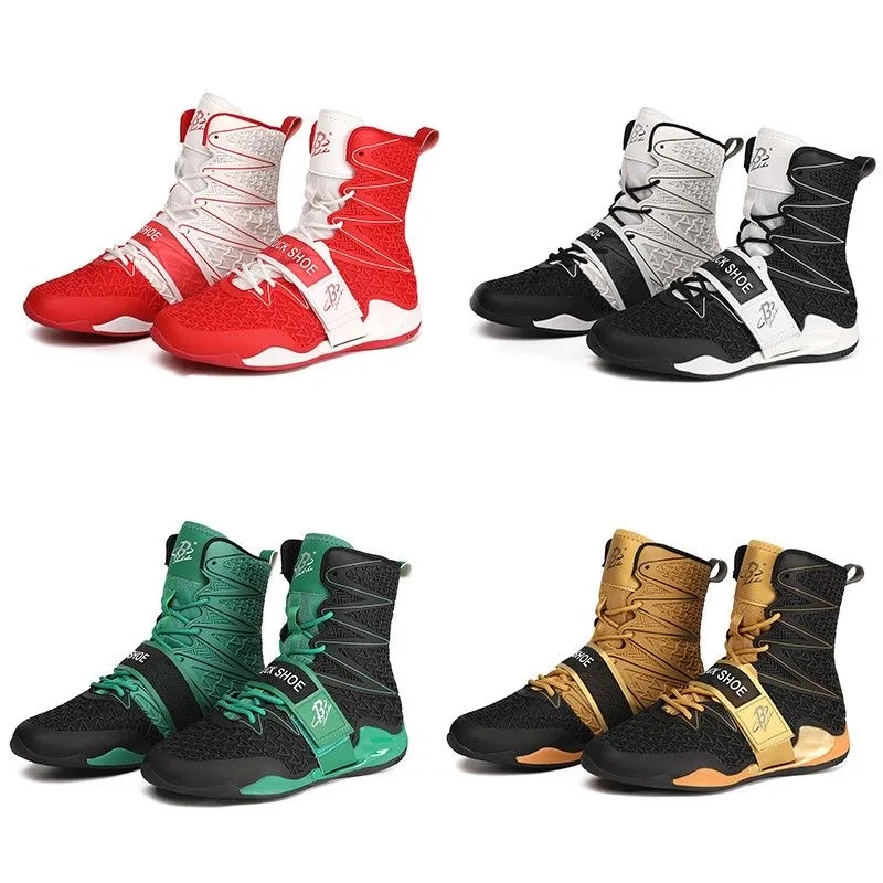 Botas de luta livre profissional para homens marca de luxo sapatos de boxe dos homens designer ginásio treinamento sapato homem wearable sapato atlético