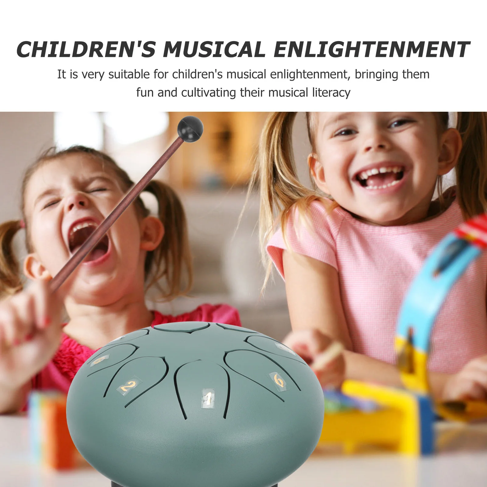 

1Set Steel Tongue Drum Portable Ethereal Drum Small Musical Instrument Ideal for Beginners Yoga Meditation Music Enlightenment