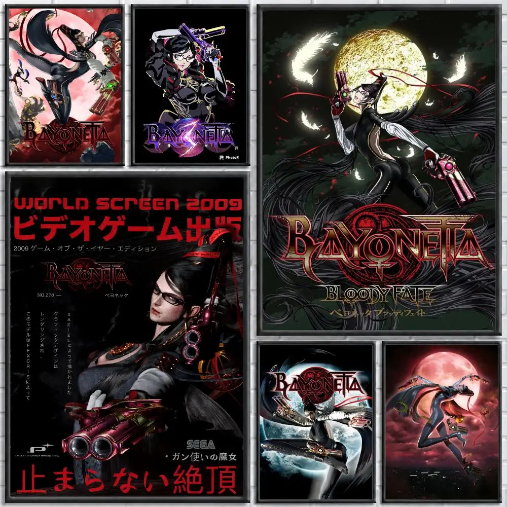 Game Bayonetta 3 Poster Poster Wall Sticker Waterproof Self Adhesive HD Art  Bedroom Bar Decor