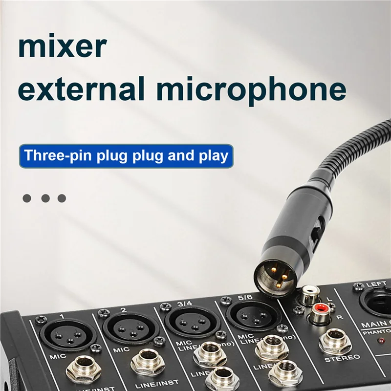 AS95-2X Professional Dynamic DJ Microphone With Switch For Mixer Dedicated Disc Shouting Microphone KTV Bar Gooseneck DJ Mic