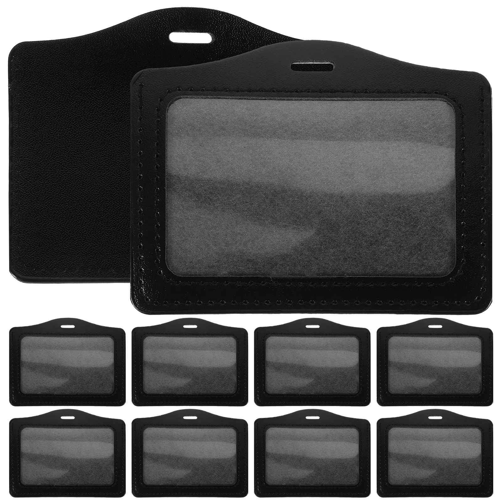 

10 Pcs Badge Holder Card Protector Clear Name Sleeves Anti-scratch Id Protective Cover Holders Pvc