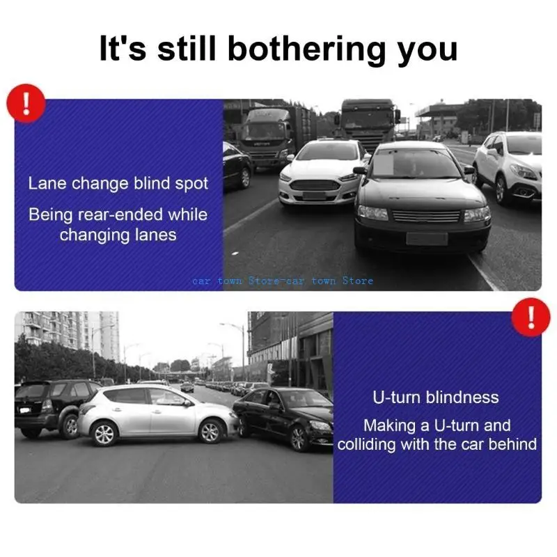 

RXJE Car Suction Cup Blind Spots Mirrors 360 Degree Rotatable Mirror Wide Angles View Mirror Quick Installation Car Spare Part