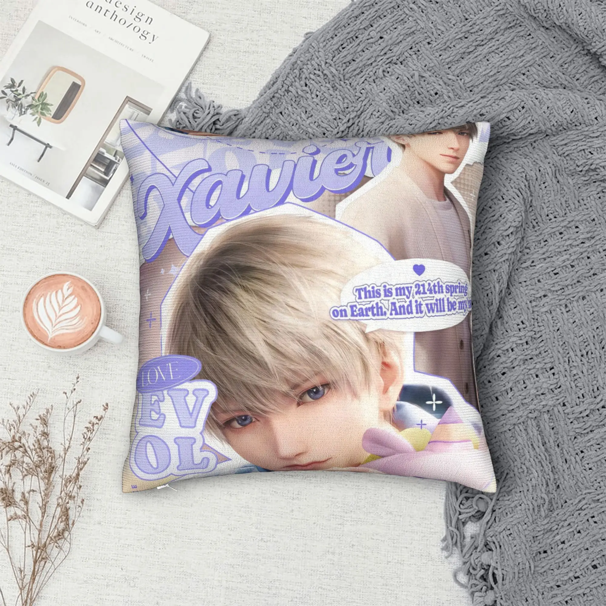 COOL V-Valko L-Love and Deepspace Pillow Case  Soft Pillow Cover Vintage Pillowcases For Chair Sofa Home Decor