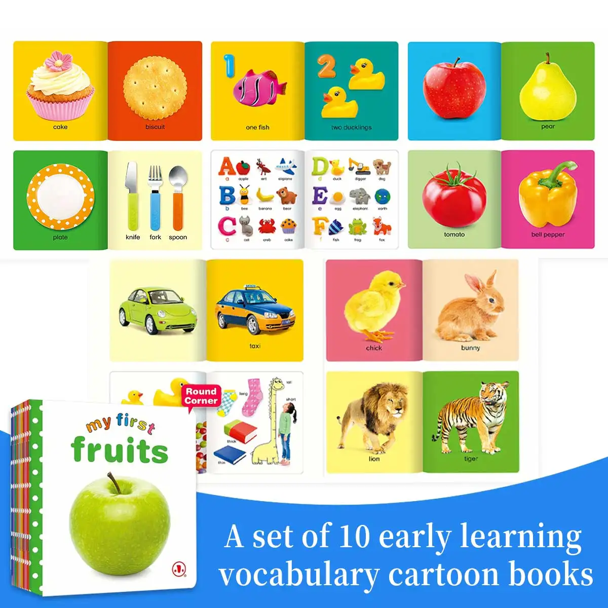 

1 набор из 10 аниме книги манга Алфавит флэш-карты для малышей обучение чисел цветные формы обучающие игрушки