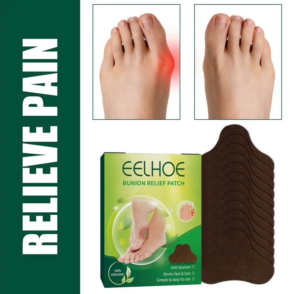 Big Toe Pés Bone Care Adesivos, Bunion Relief Patch, Correção Big Toe, Protetor de Bunion, Valgus Adesivos, 12Pcs por conjunto