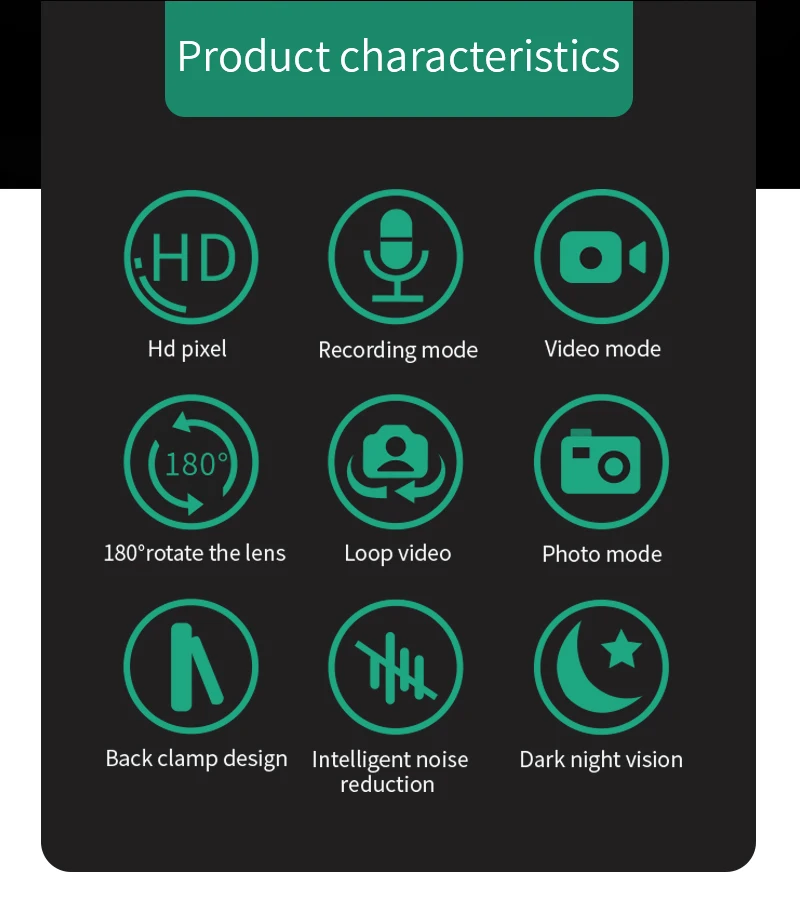 2MP 1080P 180 Degree Law Enforcement BodyGuard Camera IR Night Vision Video Digital Camera Recorder For Conference Meeting