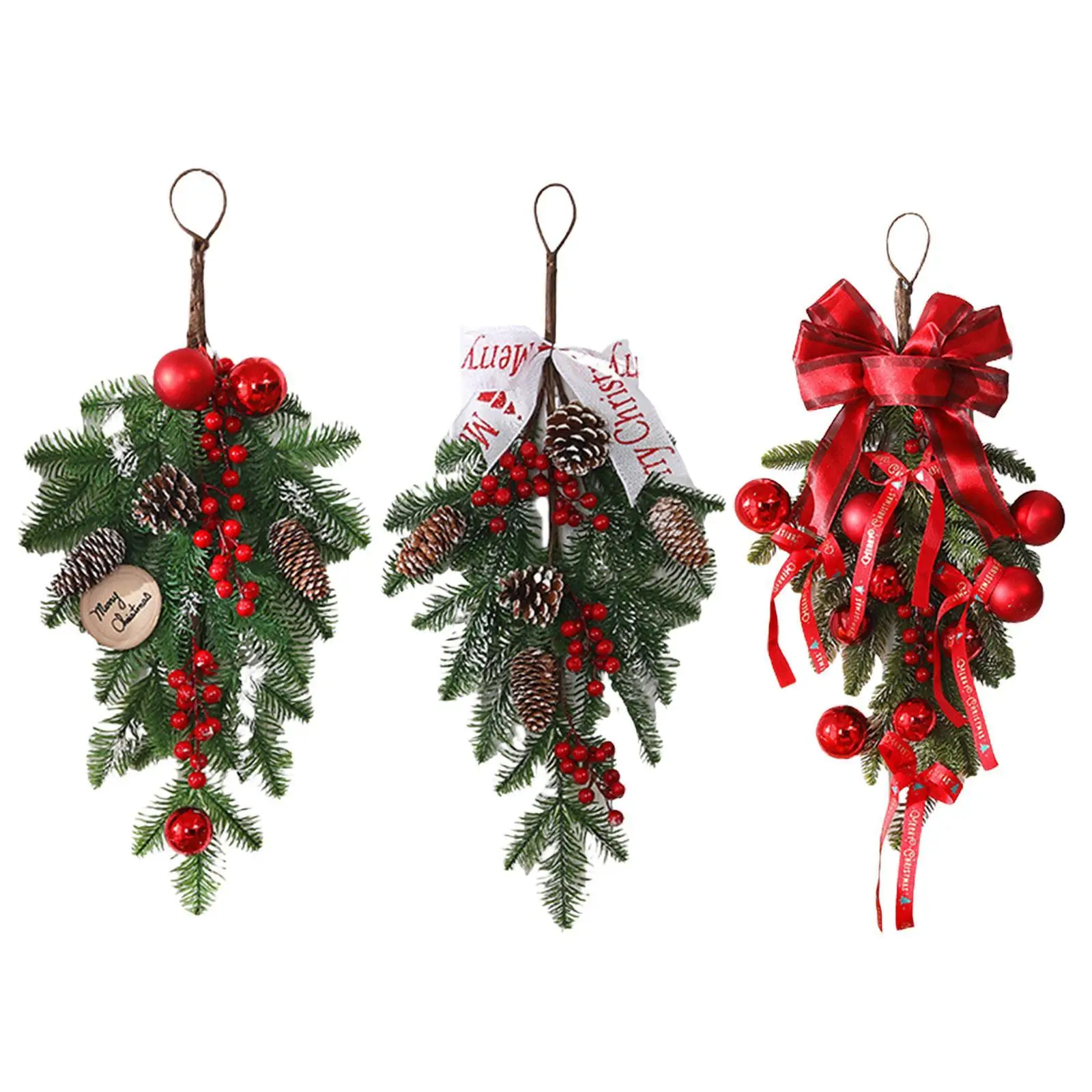 Hanging Wreath for Christmas Tree in Upside Down Style for Home