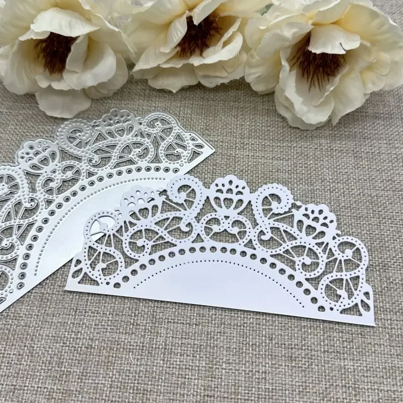 

Lace flower edge frame Metal Cutting Dies Stencils For DIY Scrapbooking Decorative Handcraft Die Cutting Template Mold