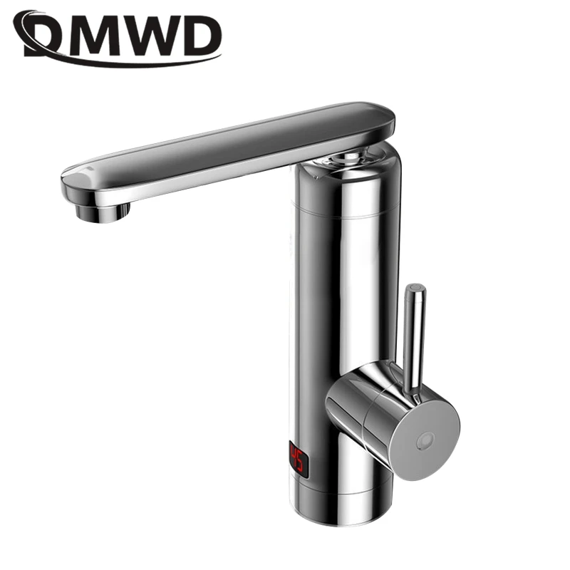 DMWD 3000W Electric Water Heater Hot Water Faucet Instant Heating Faucet Tankless Water Tap LED display Fast Heating Under Type