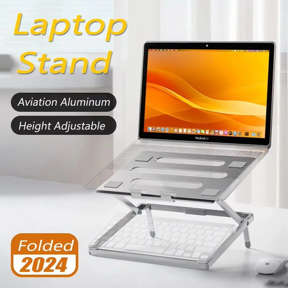 Universal Laptop Stand Portable Adjustable Riser 17.3-inch Laptop Base with Foot Support for MacBook Air Dell HP Xiaomi Huawei