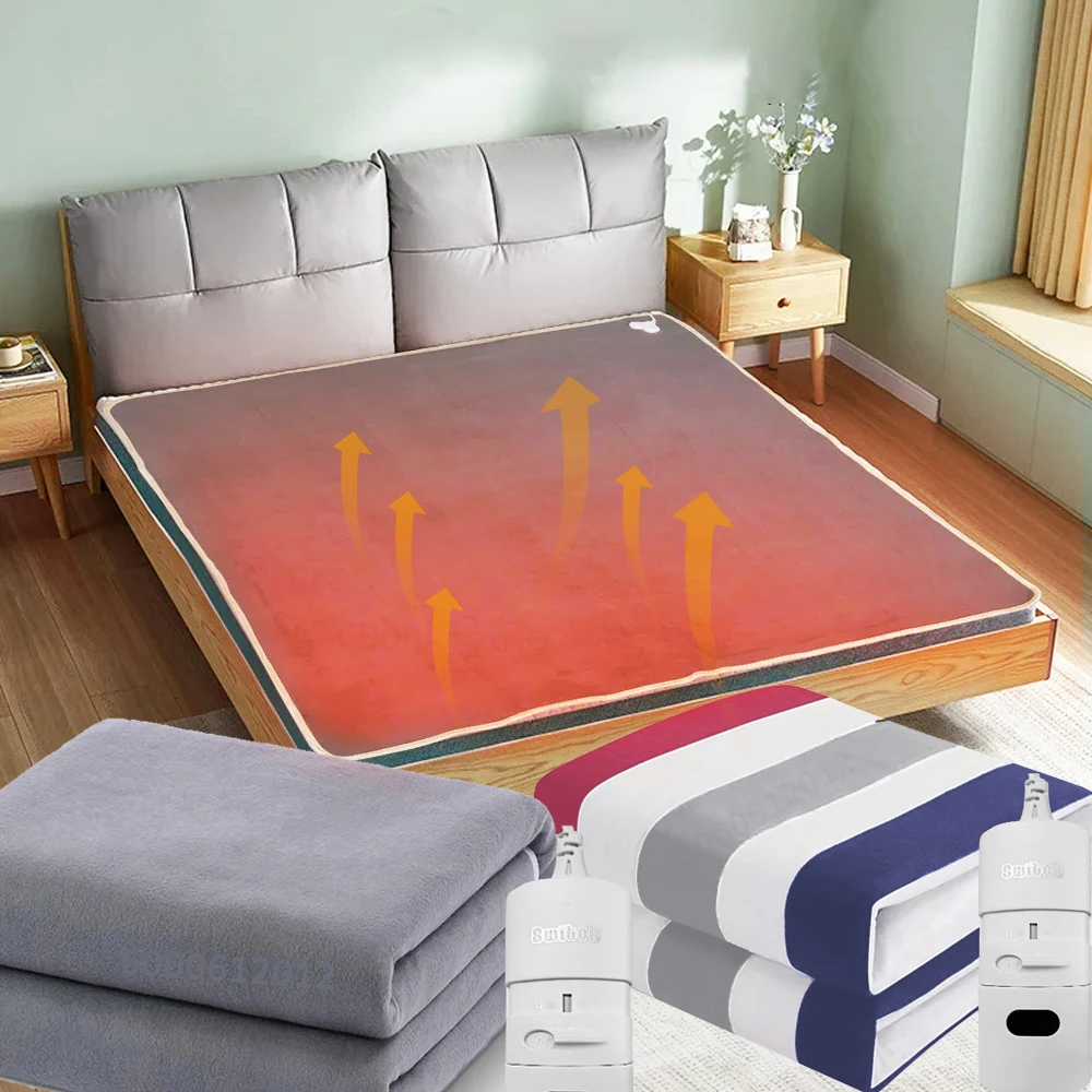 بطانية التدفئة الكهربائية ترموستات بطانية ساخنة للجسم السرير الدافئة الحرارية فراش التلقائي غرفة نوم لوحة التدفئة 220 فولت