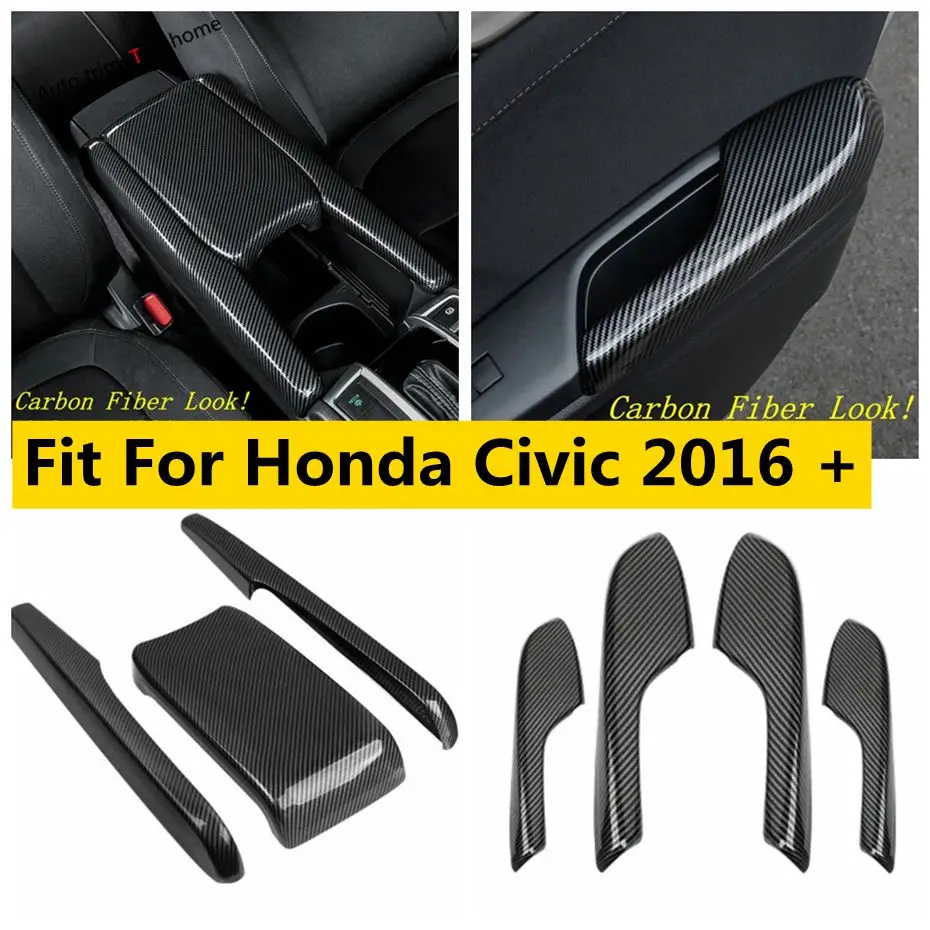 

Window Glass Lift Button Switch control Panel Armrest Storage Box Decoration Frame Cover Trim Fit For Honda Civic 2016 - 2020