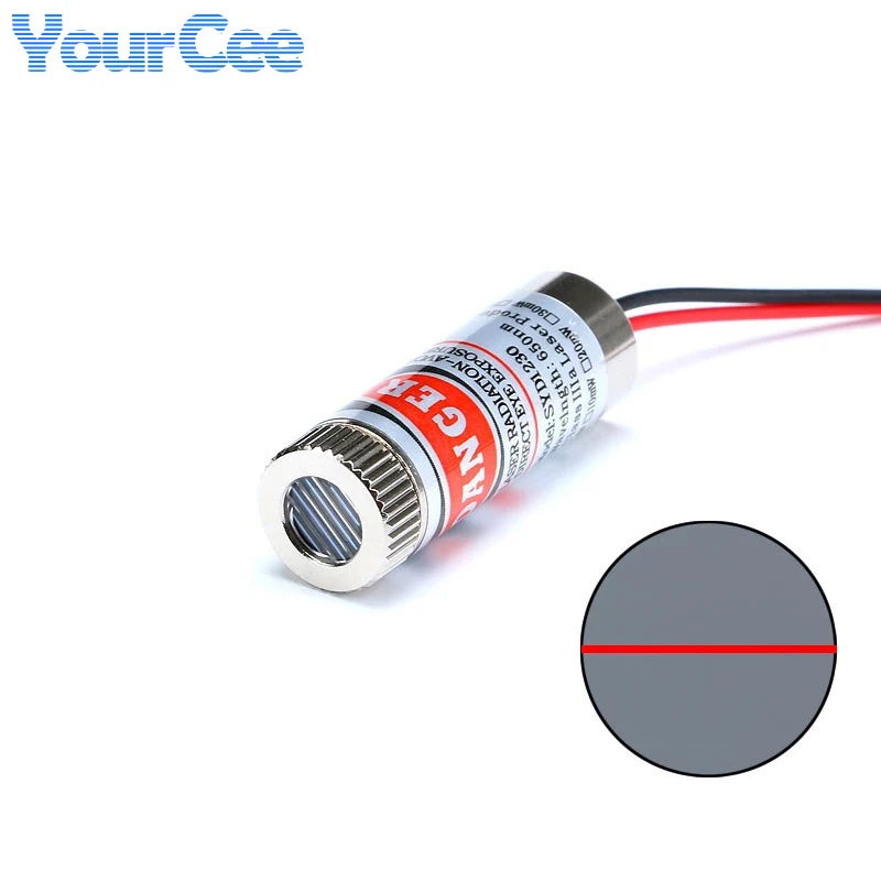 2pcs 650nm 5mW Red Point/Line/Cross Laser Module Head Glass Lens Focusable Focus Adjustable Laser Diode Head Industrial Class