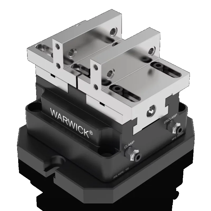 Morsa autocentrante con blocco di forza di serraggio per morsa concentrica pneumatica KSP--100 per automazione CNC con robot Cobot