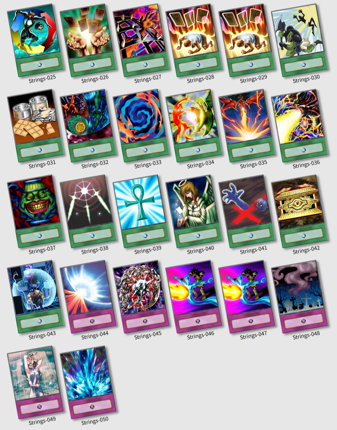 50 Stück/Set YGO-DM Strings Sl – Card Game Deck Bewertung und Preis