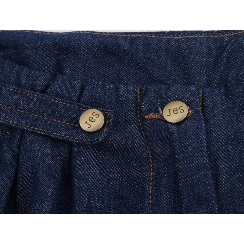 TRAF ZR-Jeans largos e largos de cintura alta para mulheres, calças jeans vintage, calças da moda, comprimento total, 2024