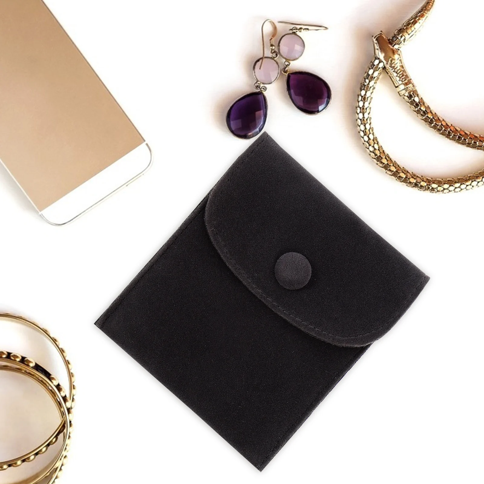 

2 шт., сумка для хранения ювелирных изделий, мягкая, гладкая, прочная, подарочная упаковка, сумка для свадебной вечеринки, браслет, кольцо, ожерелье, сумка для ювелирных изделий