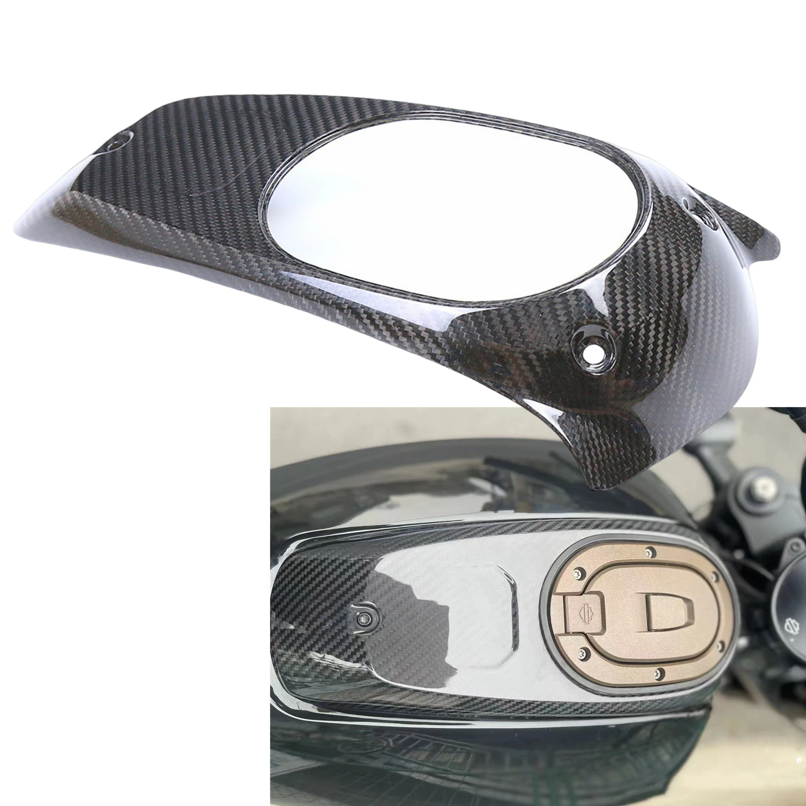 Carbon Fiber Motorcycle Gas Tank Center Cover Cap For Harley Davidson Sportster S 1250 2021-2024