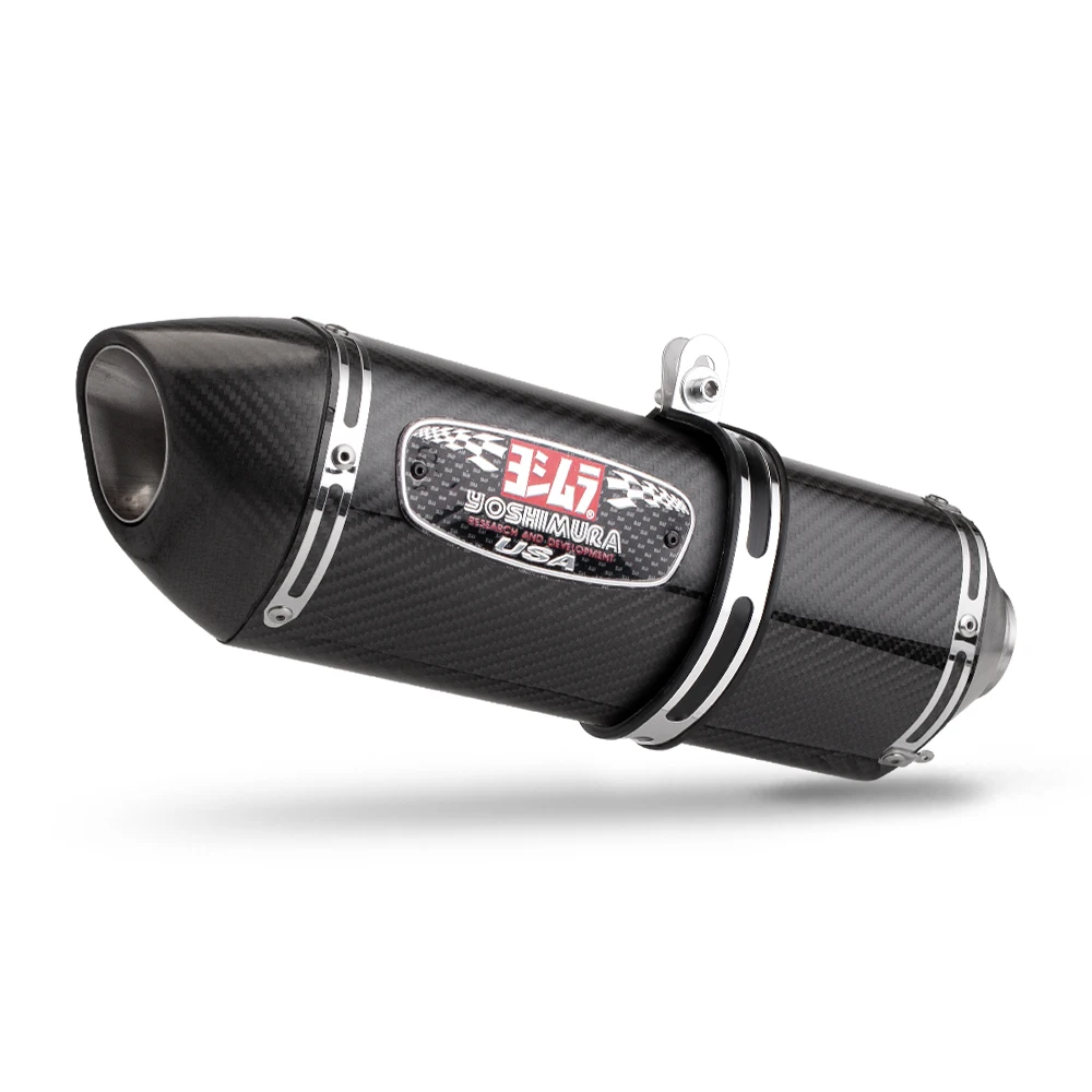 

STLF51MM Universal Motorcycle Exhaust Yoshimura R77 Carbon Fiber Exhaust Muffler for Ninja250 400 Yzf R3 Mt07 R15V2 Xsr155 Adv15