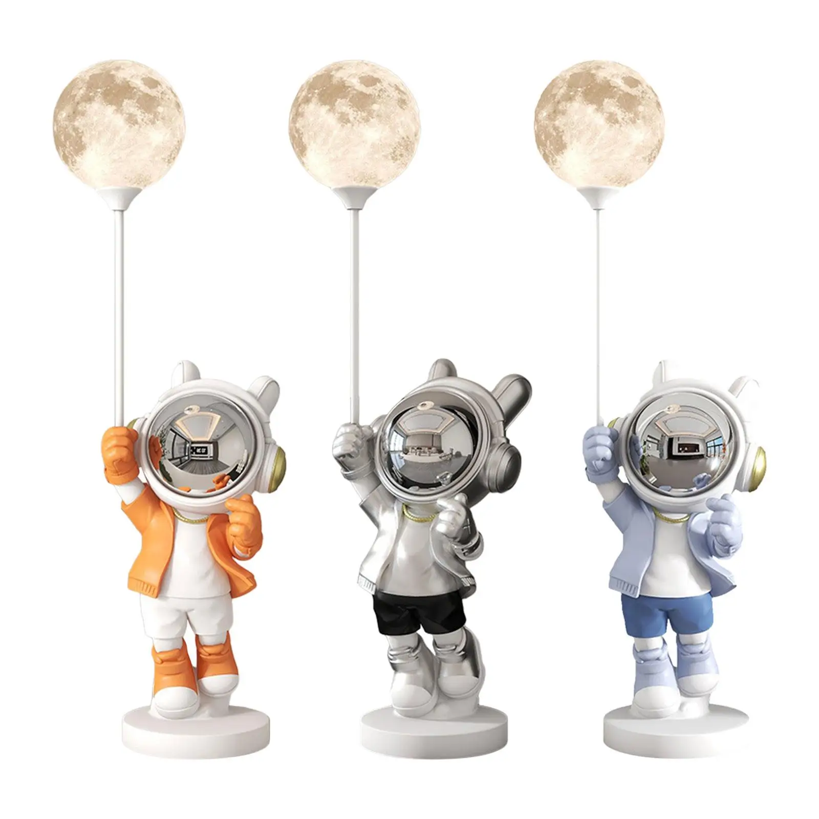 

Resin Figurine Astronaut Statue with Light Decorative Gifts Gift Ornament 16