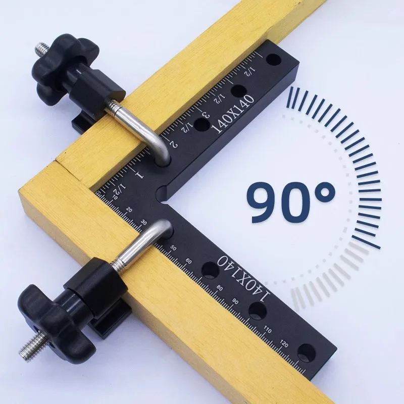 Woodworking puzzle fixed square ruler Woodworking square ruler L ruler Aluminum alloy right angle positioning ruler