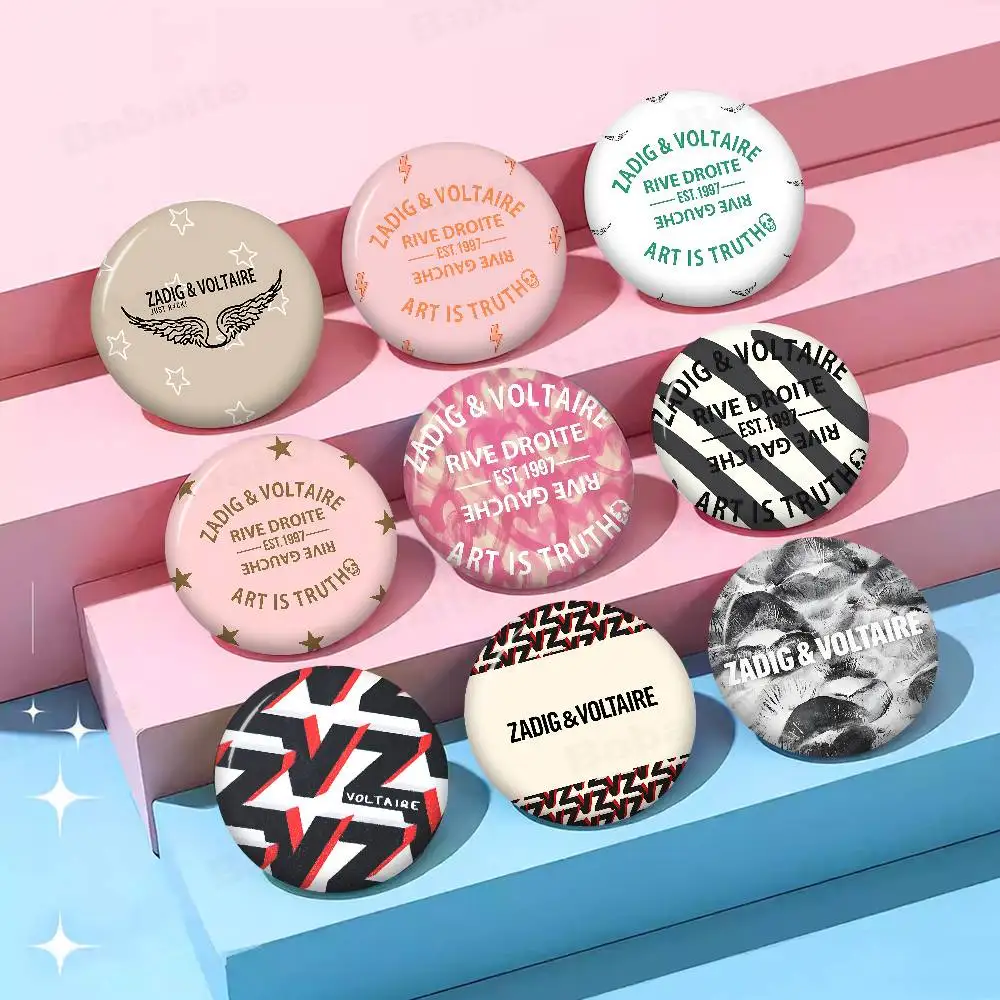 Zadig LOGO V-Voltaire Creative Tinplate Soft Button Pins Animal Icon Brooch Lapel Backpack Badge Accessories Pin