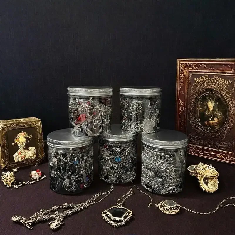 

Gothic Jewelry Mystery Jar Spooky Halloween Surprise Unboxing Gift for Women & Teens Viral Dark Academia Aesthetic Accessory