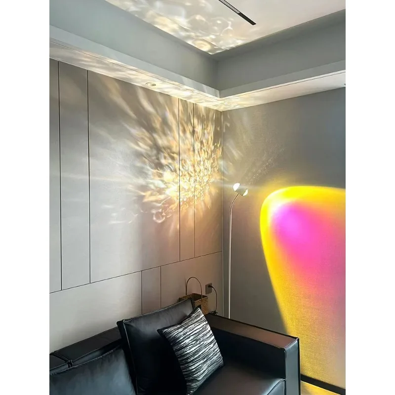 

Water ripple atmosphere lamp floor lamp living room bedroom emotional appeal live background lamp sunset sunset lamp sunset