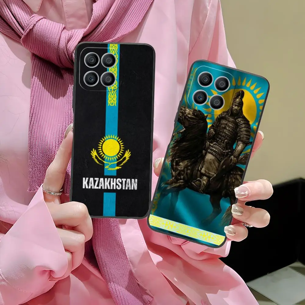 

Чехол для мобильного телефона с флагом Казахстана для Honor 90 80 70 60 50 30 20 10 9 8 7 Pro S SE Lite 5G с цветной печатью, роскошный чехол