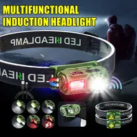 Powerful 4LED Sensor Headlamp USB Rechargeable MlNl Cap Light Portable Head Lantern with Built in Battery Outdoor Camping Torch