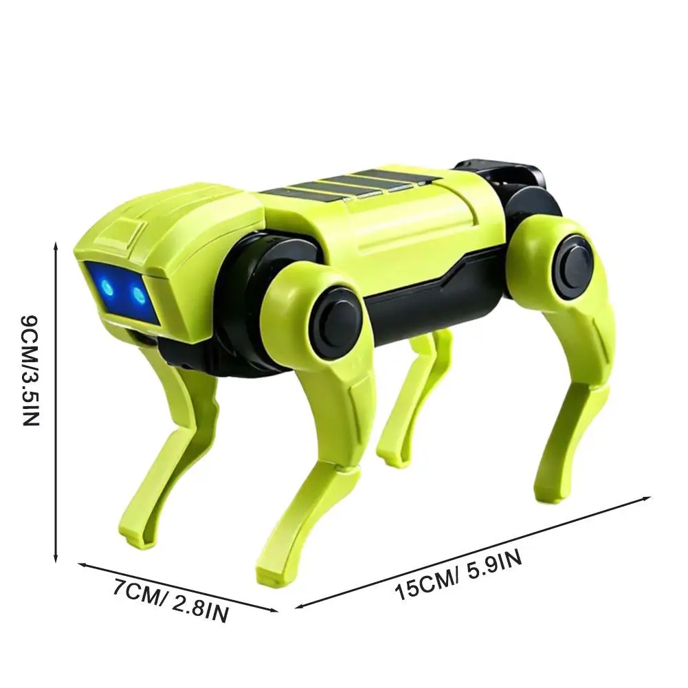 Cane Robot Elettrico Giocattolo Animale Veicolo Miniatura Animali Domestici Elettronici Installazione Fai-da-Te Imita gli Animali Giocattoli Educativi per Bambini