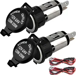 Cigarette Lighter Socket DC 12V Car Cigarette Lighter Female Power Outlet Socket Replacement Waterproof for Automotive Truck RV
