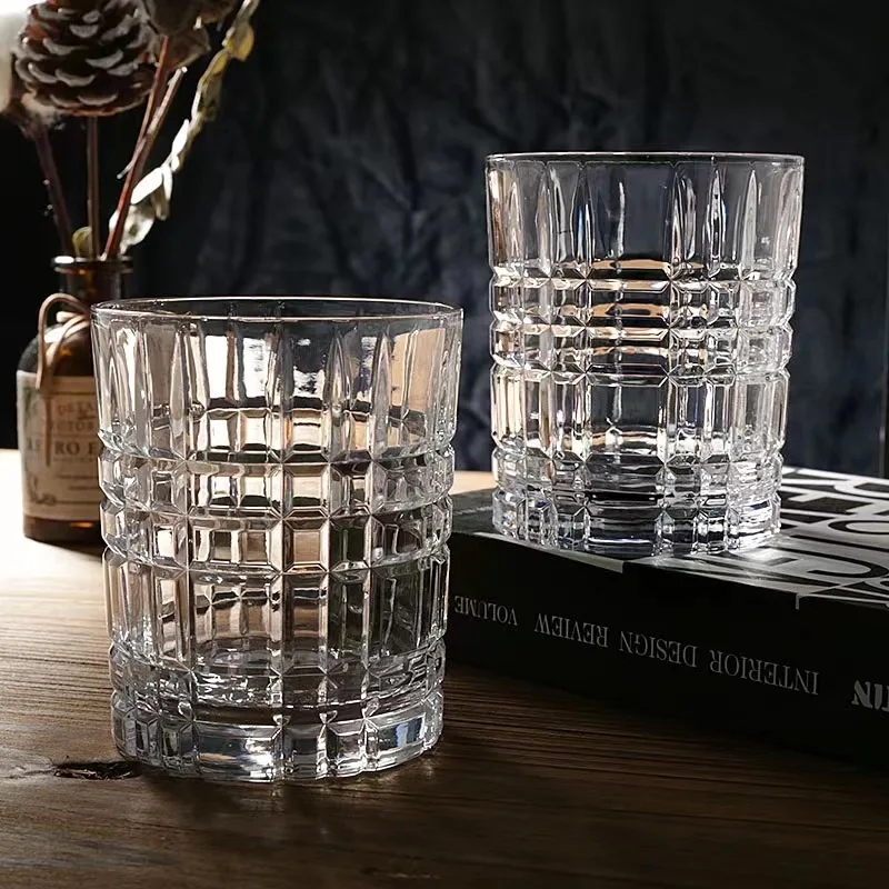 

2pcs Set 300ml Classic Whiskey Glass Creative Foreign Wine Cup Wine Utensils Transparent Tea Cup Party Bar Exclusive Wine Glass