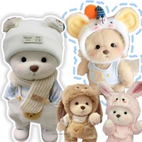 High Quality Handmade  Jointed Tale Bear Plush Toy Changing Clothes Replace Dress for Doll Cloth Birthday for Kids Birthday Gift