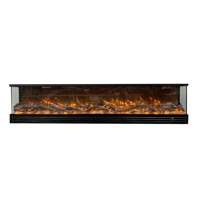 Modern 60 inch Fire Place 3 Sided Inserted Heater Indoor Decorative LED Flame Fireplace Electric