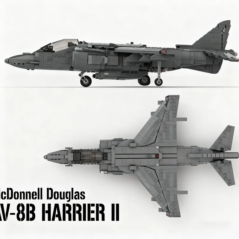 1166pcs MOC McDonnell Douglas AV HARRIER II 1 Schaalmodel Bouwstenen Architectuur Speelgoed Onderwijs Kerstcadeaus Idee Kinderen